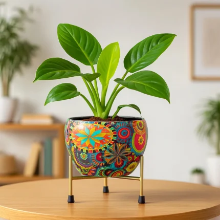 Mystic Metal Pot with Stand